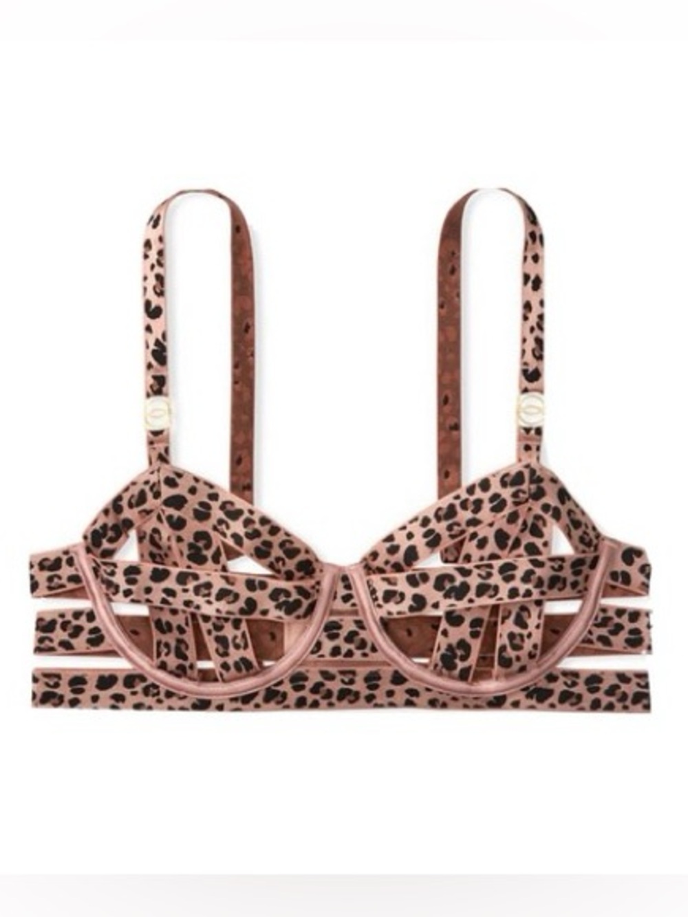 Victoria's Secret Pink Leopard Strappy Underwire Bra